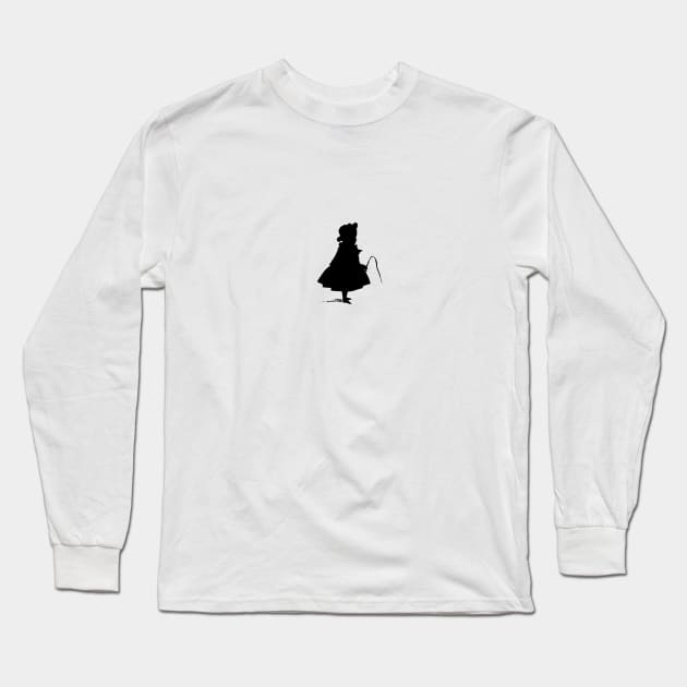 little girl with whip Long Sleeve T-Shirt by xam